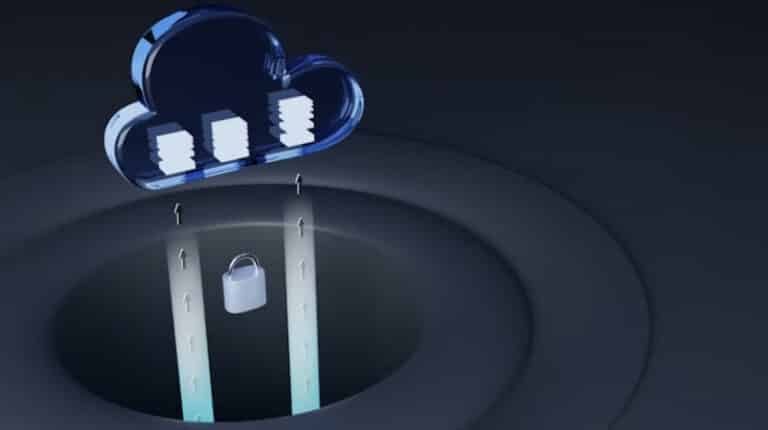 an image of a cloud with security